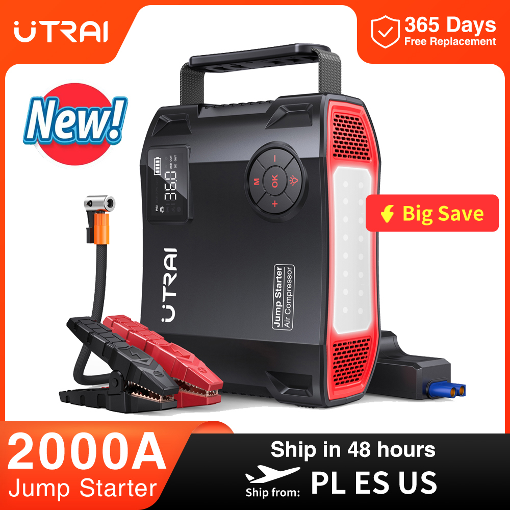Jump Starter Cable 2000A - UTRAI 4 в 1 Блок питания