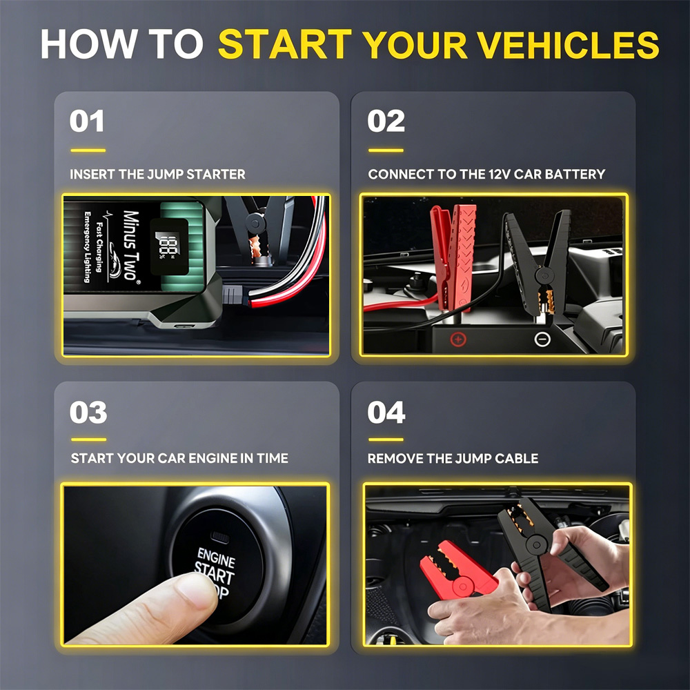 Jump Starter 12V Diesel - Пусковое устройство для автомобиля 12В, портативный
