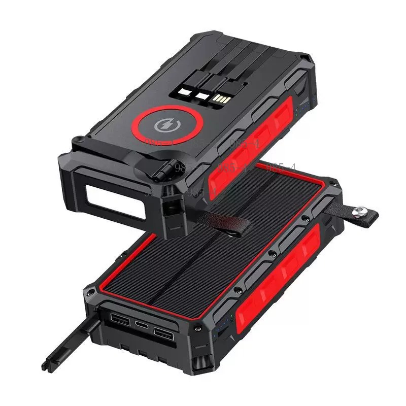 Solar Jump Starter Power Bank - Солнечный беспроводной внешний аккумулятор с встроенным
