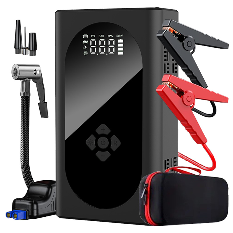 Jump Starter With Air Compressor - 3000A 37000mAh 12В Мощный автомобильный пусковой