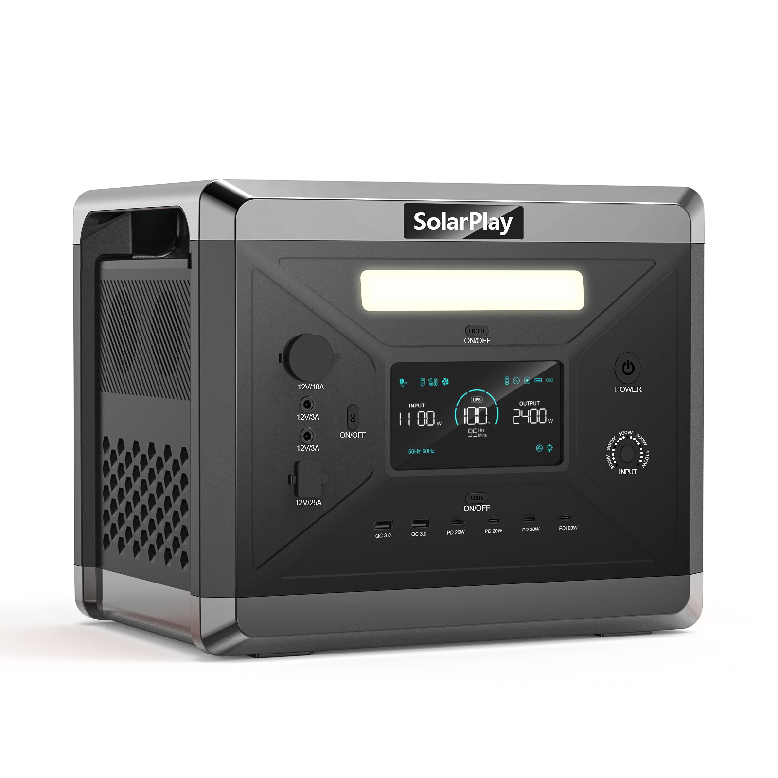 Solar Jump Starter Power Bank - Портативный солнечный генератор 2400 Вт с