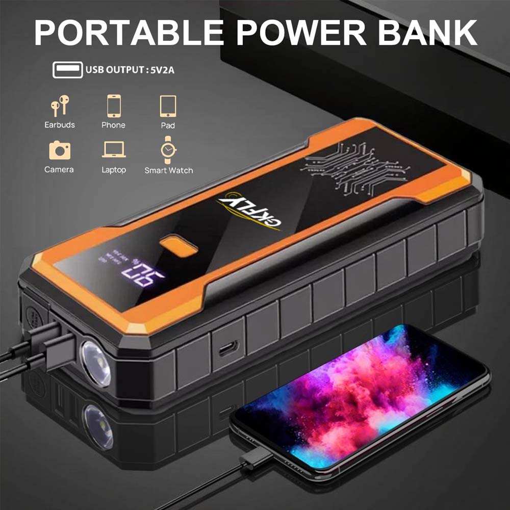 GKFLY 4000A автомобильный акку – обзор и цена Portable Jump Starter 4000A