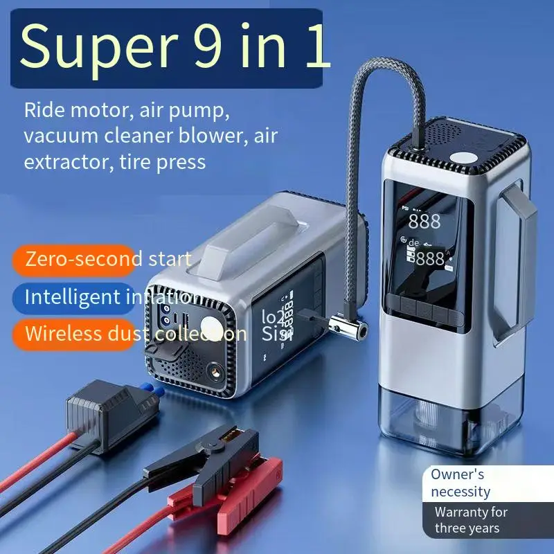 Портативный автомобильный стар – обзор и цена Jump Starter With Air Compressor