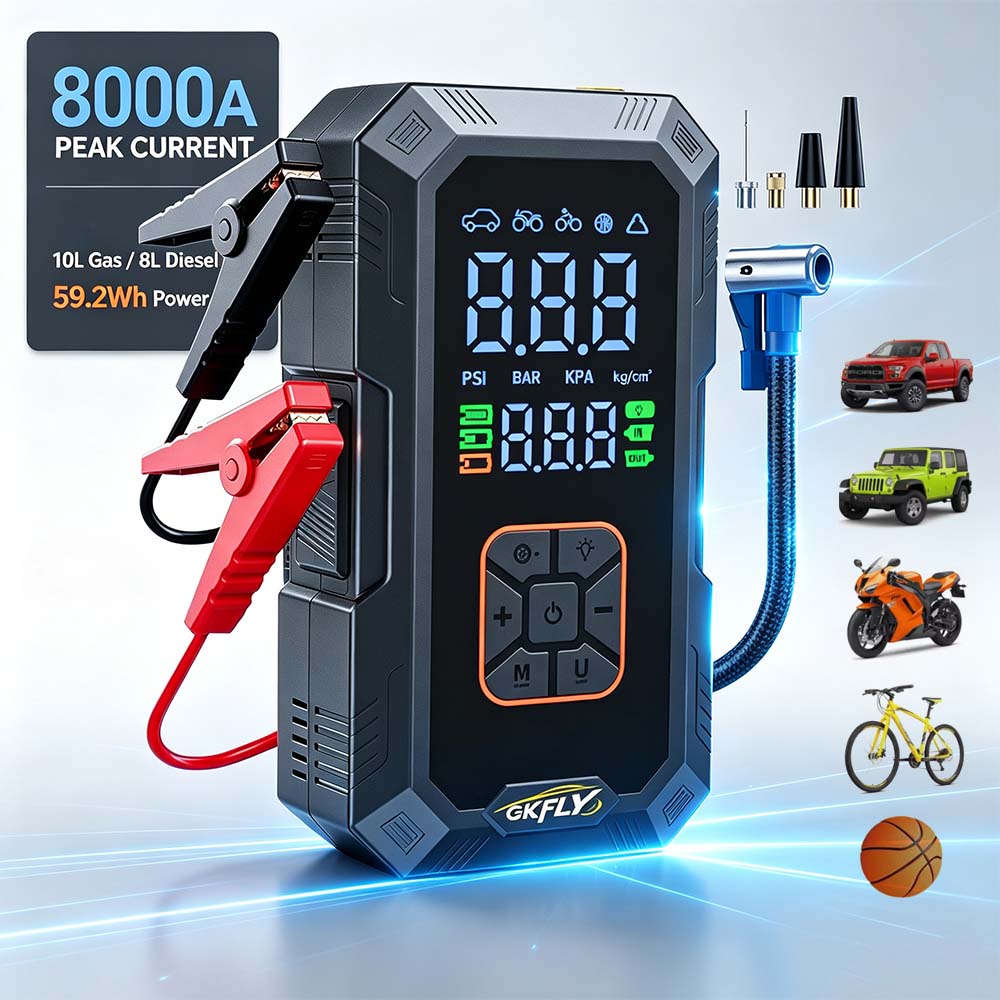 4-в-1: пусковое устройство для – обзор и цена Jump Starter With Air Compressor