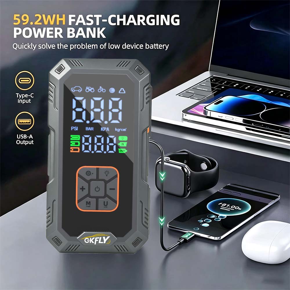 4-в-1: пусковое устройство для – обзор и цена Jump Starter With Air Compressor
