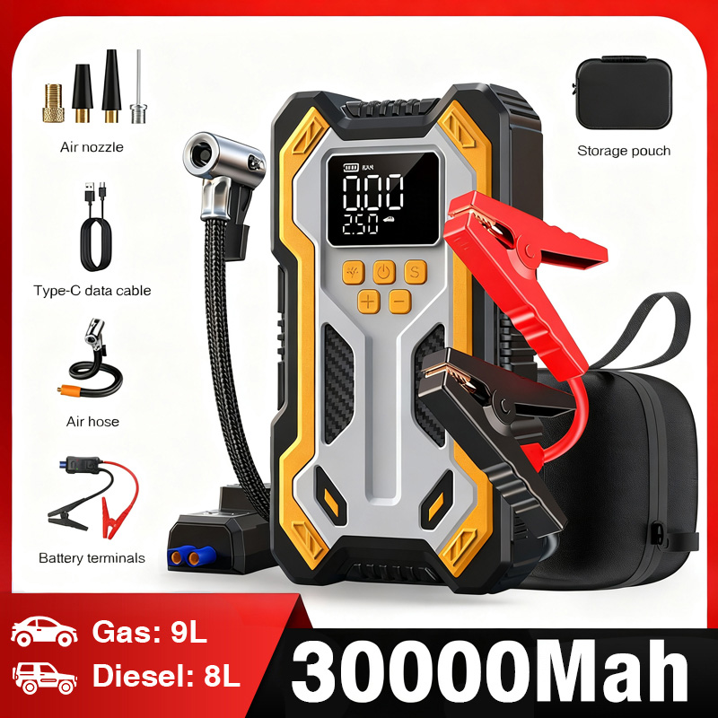 Портативное пусковое устройств – обзор и цена Jump Starter With Air Compressor