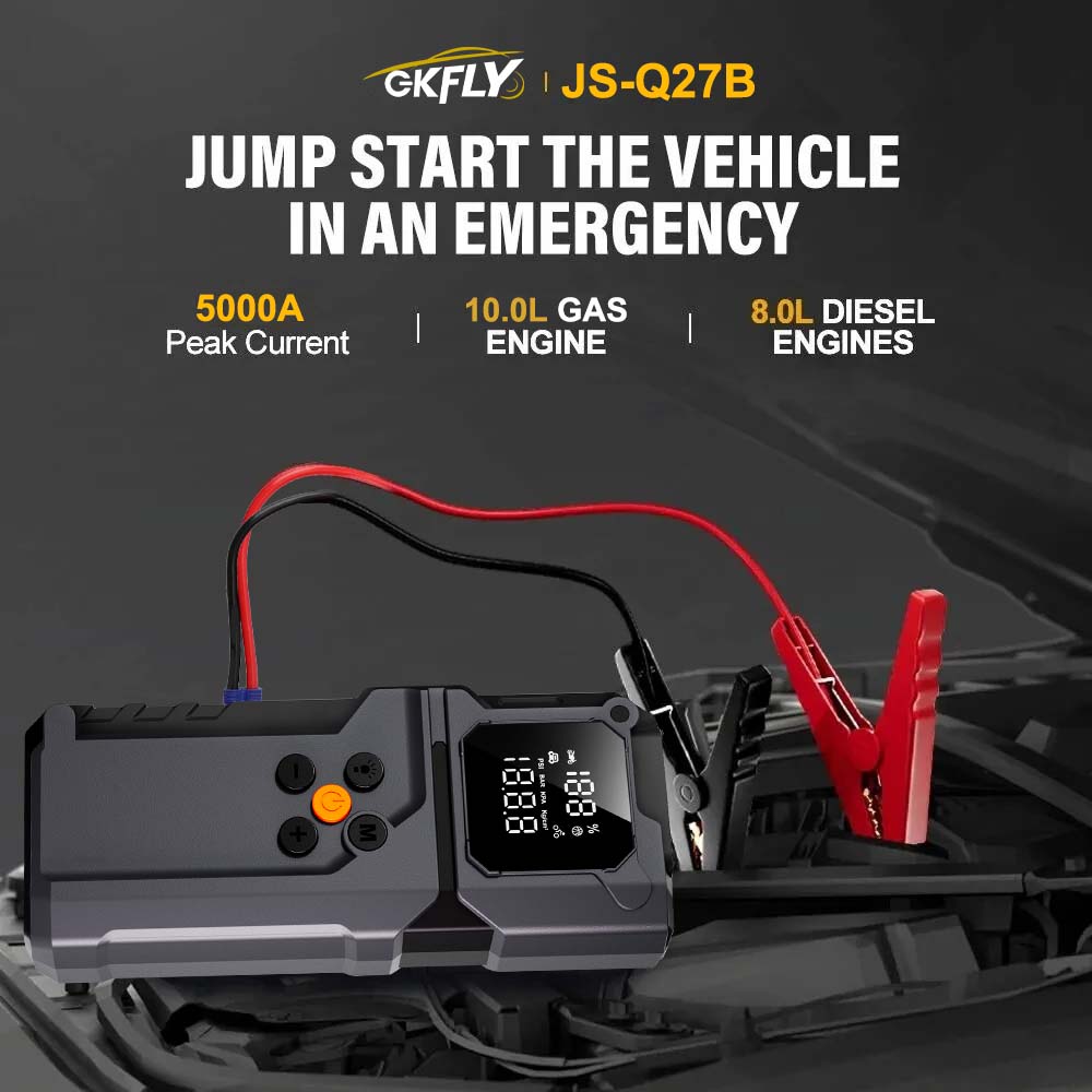 GKFLY 5000A: Пусковое устройст – обзор и цена Jump Starter With Air Compressor