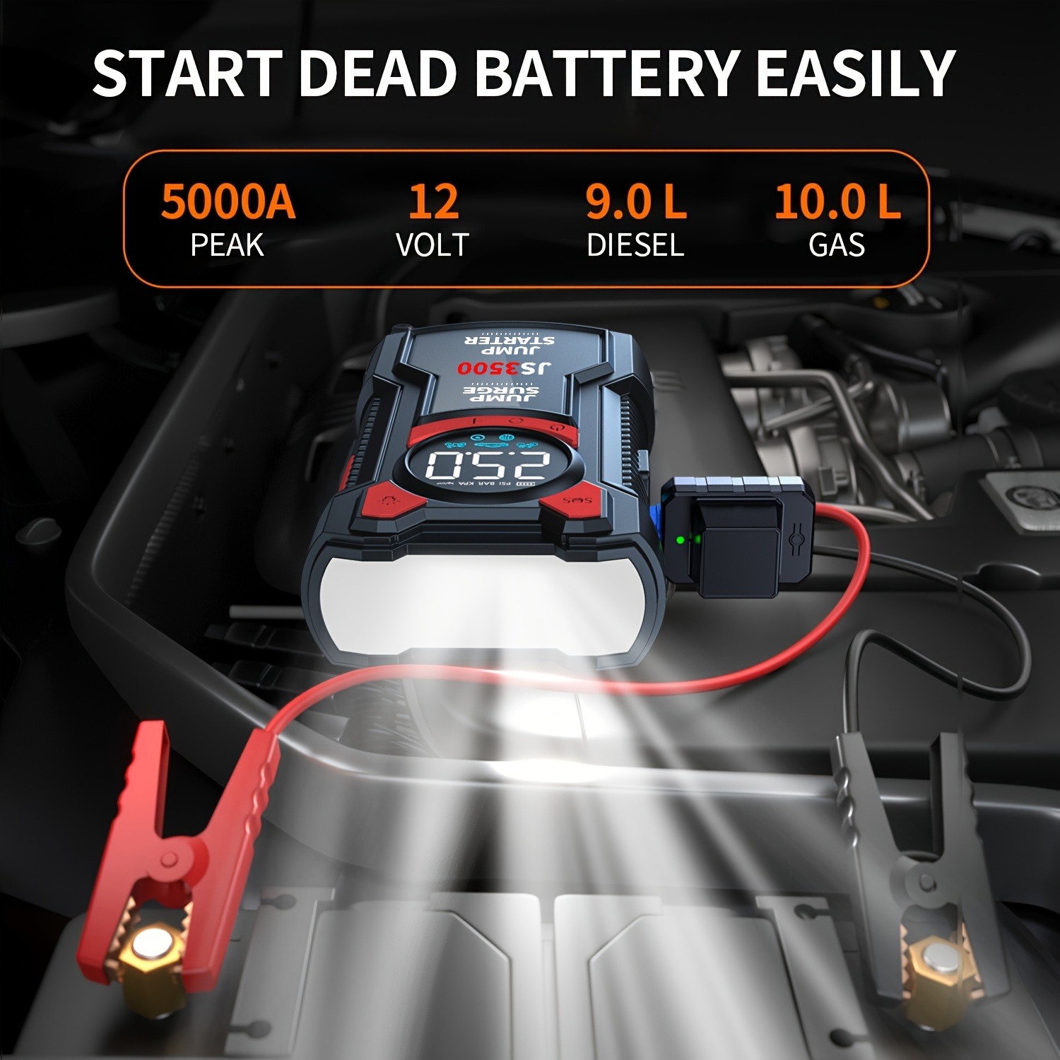 Многофункциональное пусковое у – обзор и цена Lithium Jump Starter 3000A Peak