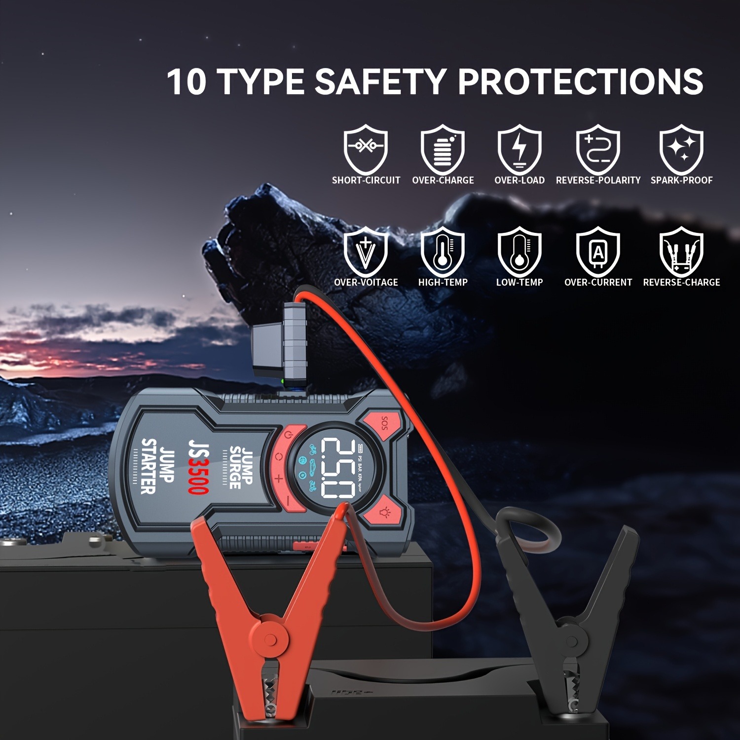 Многофункциональное пусковое у – обзор и цена Lithium Jump Starter 3000A Peak