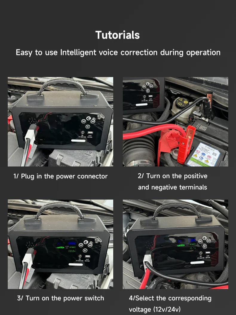 Портативное пусковое устройств – обзор и цена Car Jump Starter 12V 24V Truck