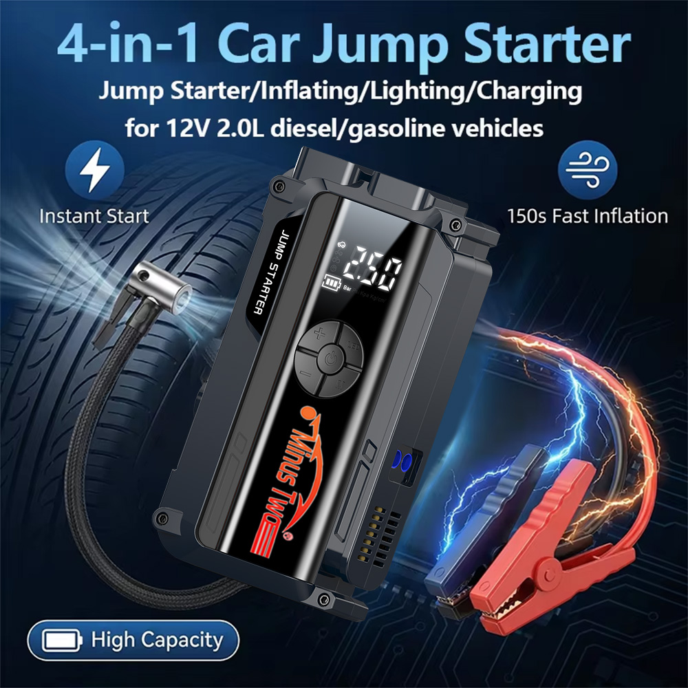 Пуско-зарядное устройство для  – обзор и цена Jump Starter With Air Compressor