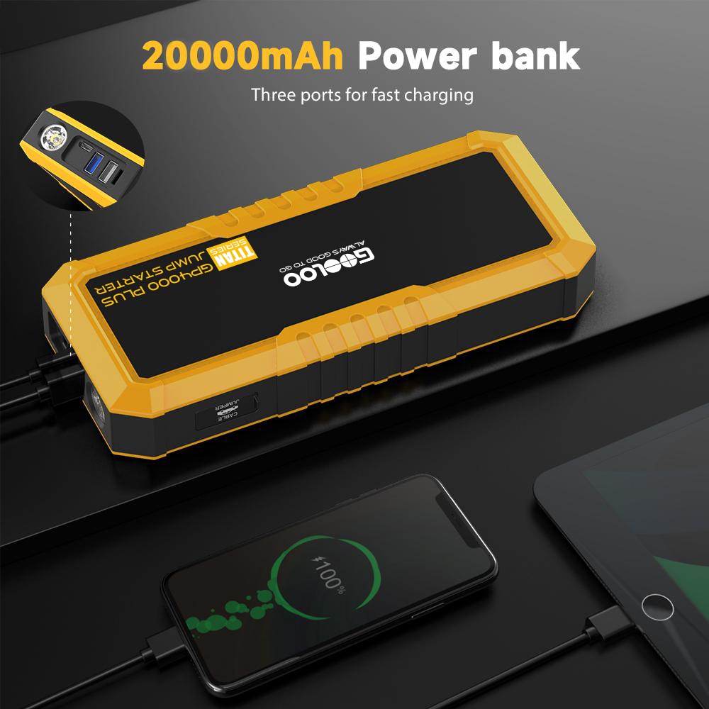 GOOLOO GP4000 Plus – портативн – обзор и цена Portable Jump Starter 4000A