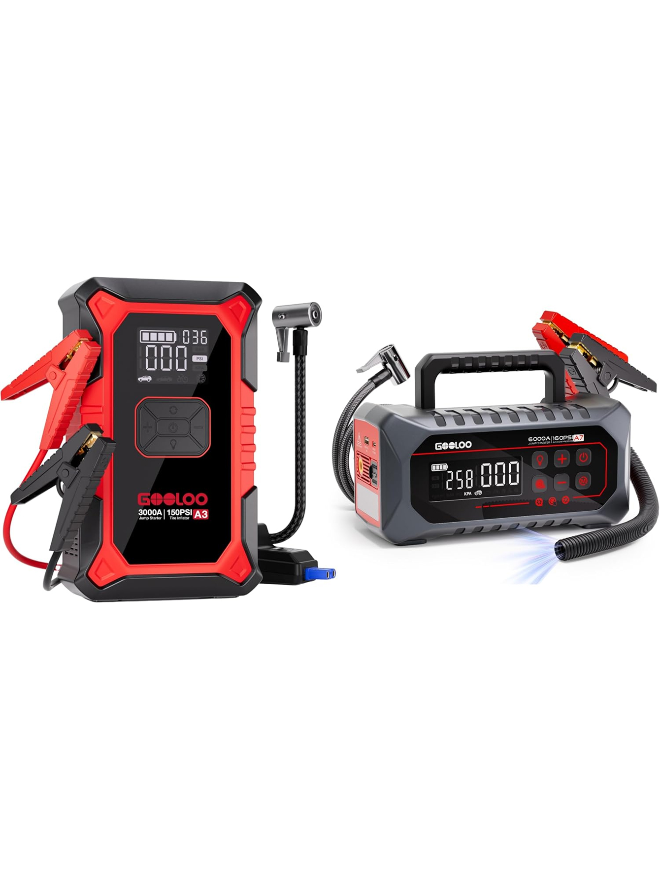 GOOLOO A3 – пусковое устройств – обзор и цена Jump Starter With Air Compressor