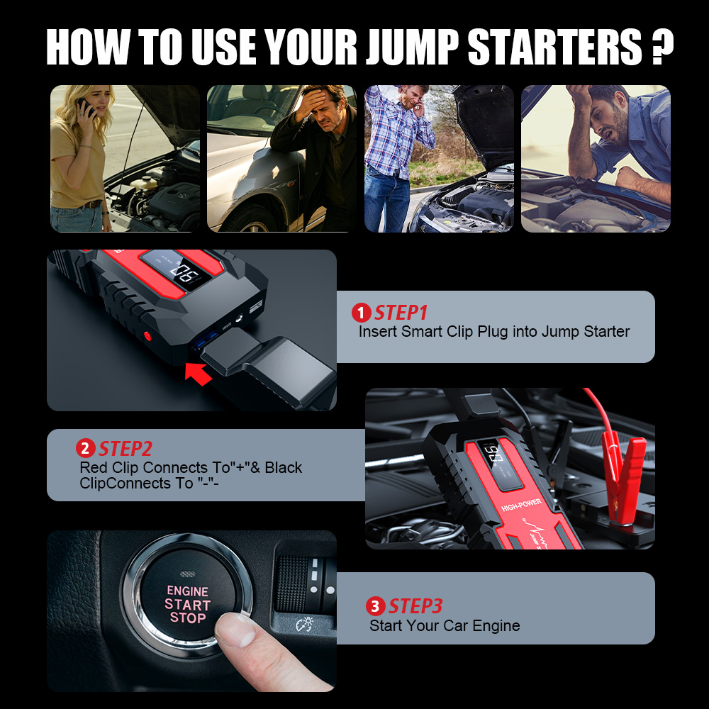 Портативное зарядное устройств – обзор и цена Portable Jump Starter 4000A